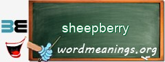 WordMeaning blackboard for sheepberry